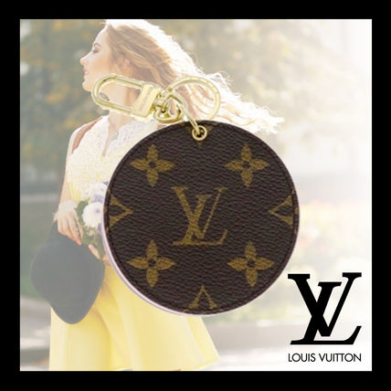 Louis Vuitton MONOGRAM Monogram Leather Logo KeychainsBag Charms 