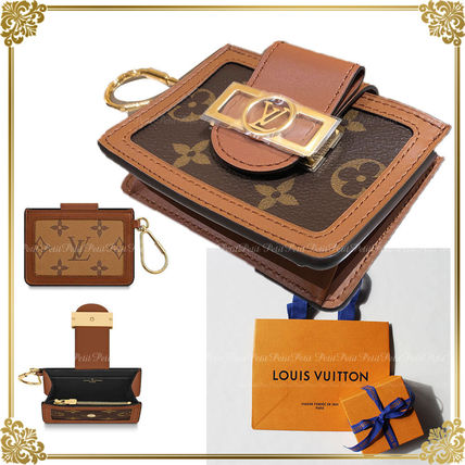 Louis Vuitton MONOGRAM Leather Small Wallet Logo Card Holders 