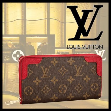 Louis Vuitton ZIPPY WALLET 2020 SS Monogram Calfskin Blended Fabrics Long Wallet Logo M61854 