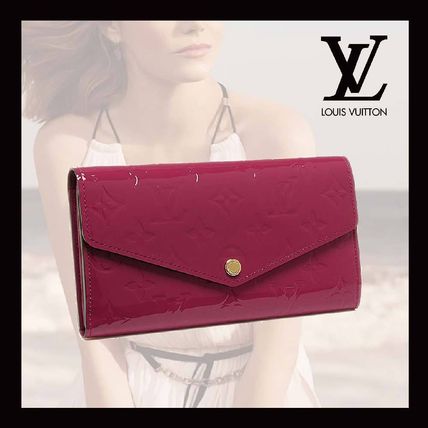 Louis Vuitton PORTEFEUILLE SARAH Monogram Leather Logo Long Wallets 