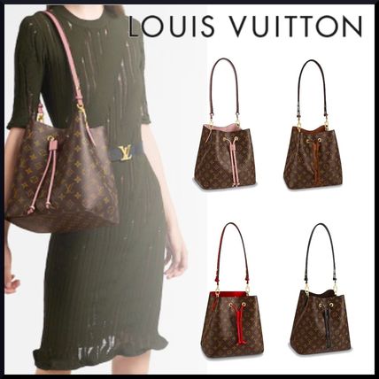 Louis Vuitton NEONOE Casual Style 2WAY Bi color Purses PVC Clothing Office Style M44020 M44021 M44887 M44022 
