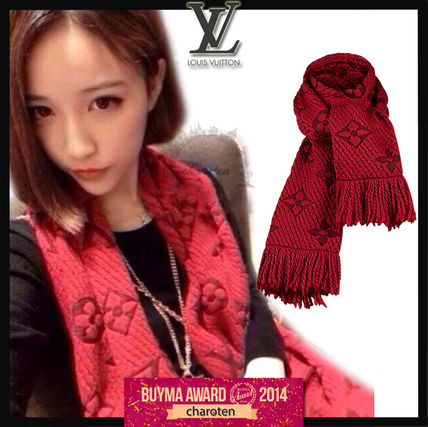Louis Vuitton MONOGRAM 2015 16AW Monogram Plain Lightweight ScarvesShawls 