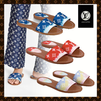 Louis Vuitton LOCKIT 2020 SS Monogram Round Toe Casual Style Street Style Tie dye Mules 