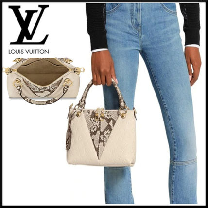Louis Vuitton MONOGRAM 2019 20AW 2WAY Leather Python Elegant Style Handbags S191110S5 