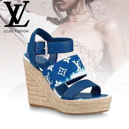 Louis Vuitton 2020 SS Monogram Open Toe Casual Style Tie dye Leather Elegant Style 1A7U4E 