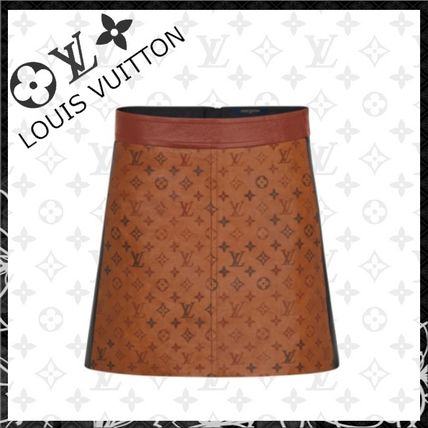 Louis Vuitton 2020 21AW Short Monogram Leather Mini Skirts 1A82RO 