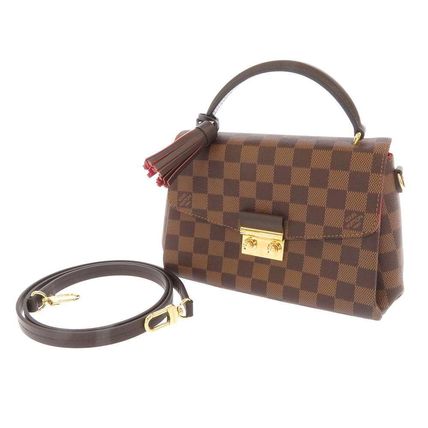 Louis Vuitton DAMIER Canvas Tassel 2WAY PVC Clothing Handbags N53000 