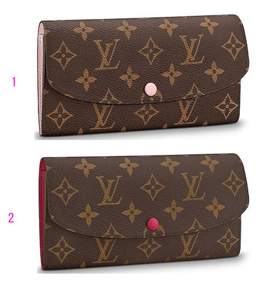 Louis Vuitton Monogram Leather Folding Wallet Long Wallets 