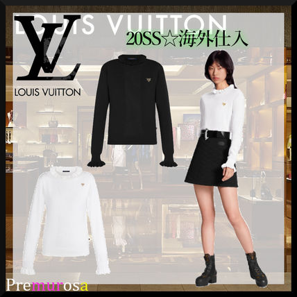 Louis Vuitton 2020 SS Crew Neck Wool Nylon Long Sleeves Plain Medium Office Style 1A61H8