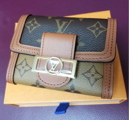 Louis Vuitton MONOGRAM 2020 SS Unisex Leather Folding Wallet Small Wallet Folding Wallets 