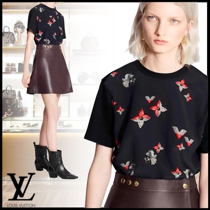 Louis Vuitton MONOGRAM 2020 SS Monogram U Neck Cotton Medium Short Sleeves T Shirts 1A88S9