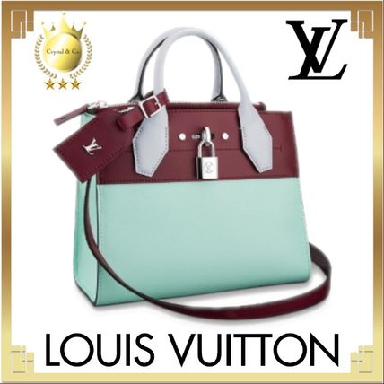 Louis Vuitton CITY STEAMER 2019 SS Casual Style Calfskin 3WAY Bi color Plain Leather 