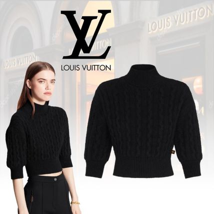 Louis Vuitton 2020 21AW Short Casual Style Wool Cashmere Nylon Plain Short Sleeves 
