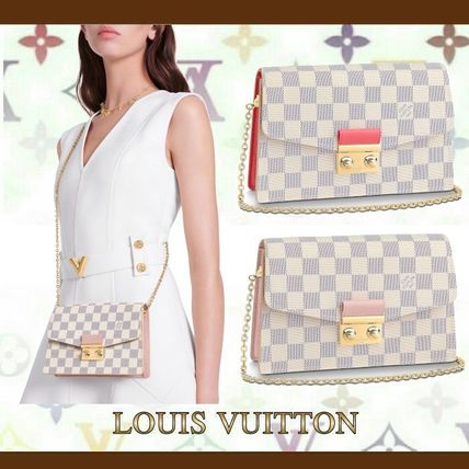 Louis Vuitton DAMIER AZUR 2020 21AW Canvas 2WAY Leather Party Style Elegant Style Crossbody Logo N60357 N60358 