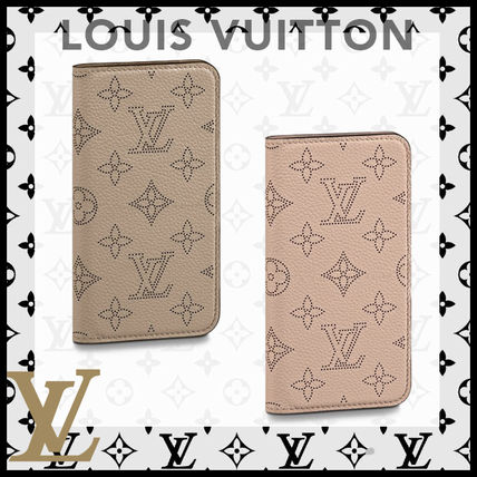 Louis Vuitton MAHINA Monogram Blended Fabrics Leather iPhone X iPhone XS Logo M68886 M68885 