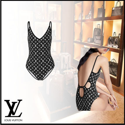 Louis Vuitton 2020 Cruise Blurry Monogram One Piece Swimsuit 1A615E 