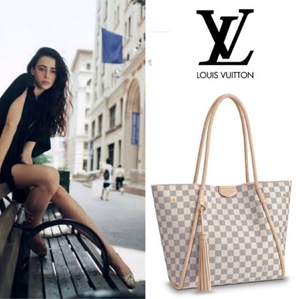 Louis Vuitton DAMIER AZUR Casual Style Canvas A4 2WAY Office Style Elegant Style Logo 