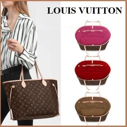 Louis Vuitton NEVERFULL 2020 SS Monogram 2WAY Leather Office Style Elegant Style Logo Totes M40995 M41178 M41177 
