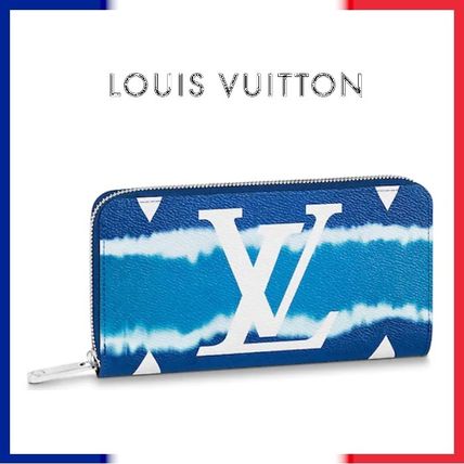 Louis Vuitton MONOGRAM Monogram Tie dye Leather Long Wallet Logo Long Wallets 