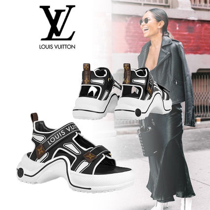 Louis Vuitton MONOGRAM 2020 SS Monogram Open Toe Rubber Sole Casual Style Street Style 
