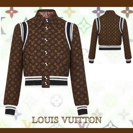 Louis Vuitton 2020 21AW Short Monogram Wool Party Style Elegant Style Logo Jackets 1A823F