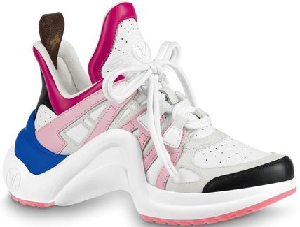 Louis Vuitton 2020 21AW Round Toe Rubber Sole Casual Style Blended Fabrics Plain 