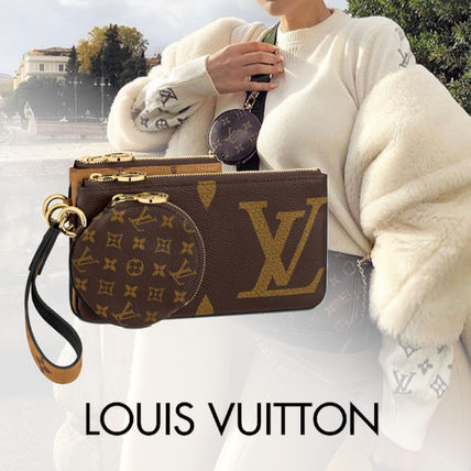 Louis Vuitton 2020 SS Monogram Unisex Canvas Leather Logo PouchesCosmetic Bags 