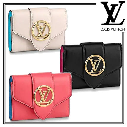 Louis Vuitton PONT NEUF 2020 SS Monogram Calfskin Leather Folding Wallet Small Wallet Logo M69177