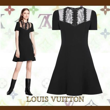 Louis Vuitton 2020 21AW Short Wool Silk Plain Short Sleeves Party
