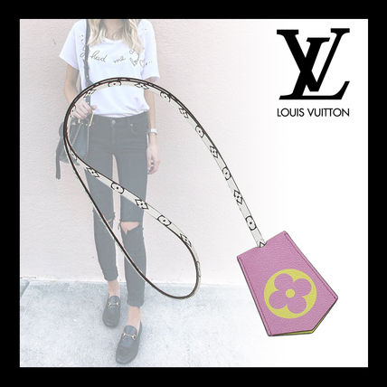 Louis Vuitton Monogram Leather Logo KeychainsBag Charms 
