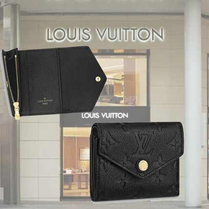 Louis Vuitton MONOGRAM EMPREINTE Monogram Leather Folding Wallet Small Wallet Logo 