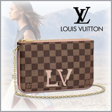 Louis Vuitton DAMIER 2020 SS Double Zip Pochette N60254 