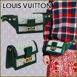 Louis Vuitton MONOGRAM Monogram Calfskin Denim Leather Logo Accessories M44724 