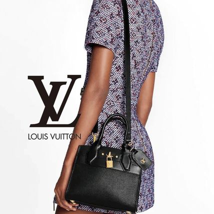 Louis Vuitton CITY STEAMER Casual Style Street Style Leather Elegant Style Crossbody 