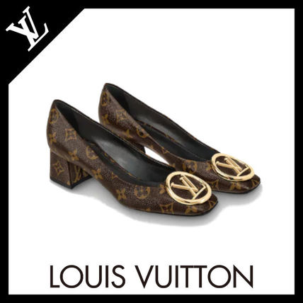 Louis Vuitton Monogram Logo Kitten Heel PumpsMules 1A4XBP 