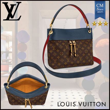 Louis Vuitton MONOGRAM 2020 SS Monogram Canvas 2WAY Leather Crossbody Logo Totes 