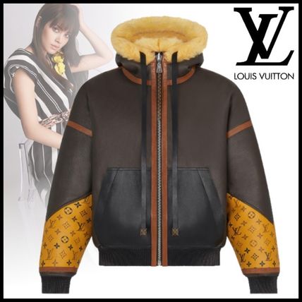 Louis Vuitton 2020 21AW Short Monogram Leather Logo Jackets 1A827Z 