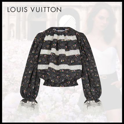 Louis Vuitton Flower Patterns Casual Style Silk Long Sleeves Elegant Style 1A831U 