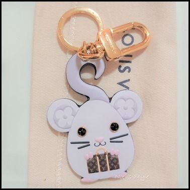 Louis Vuitton 2020 SS 2020 SS VUITTONITE RAT BAG CHARMKEY HOLDER gold M69014 