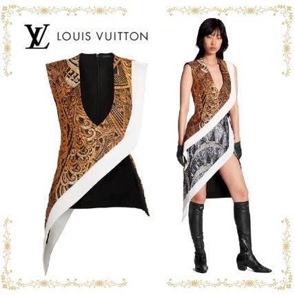 Louis Vuitton 2020 SS Asymmetric V Neck Jacquard Top 1A626I 