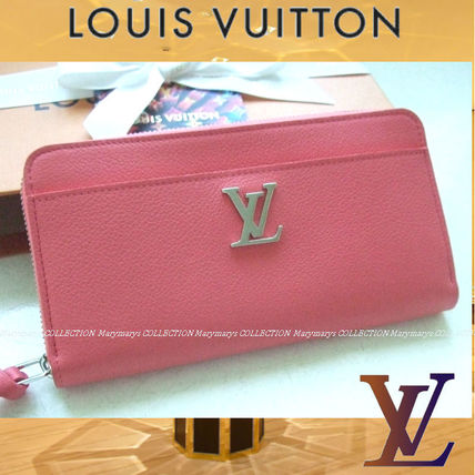 Louis Vuitton 2019 20AW Plain Leather Logo Long Wallets 