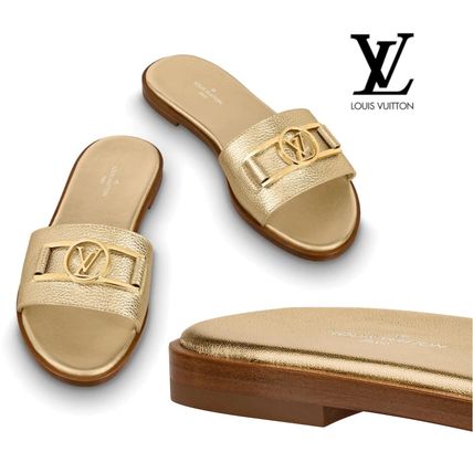 Louis Vuitton 2020 SS Open Toe Casual Style Street Style Leather Shower Shoes 1A87ZJ 