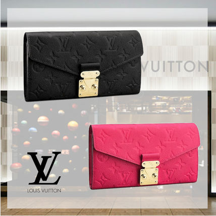 Louis Vuitton MONOGRAM Monogram Leather Logo Long Wallets M62458 M62459 