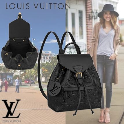 Louis Vuitton MONOGRAM EMPREINTE Monogram A4 Leather Elegant Style Logo Backpacks M45205 