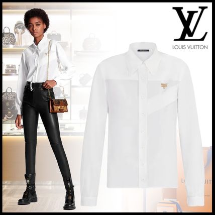 Louis Vuitton 2020 SS Silk Long Sleeves Medium Office Style Elegant