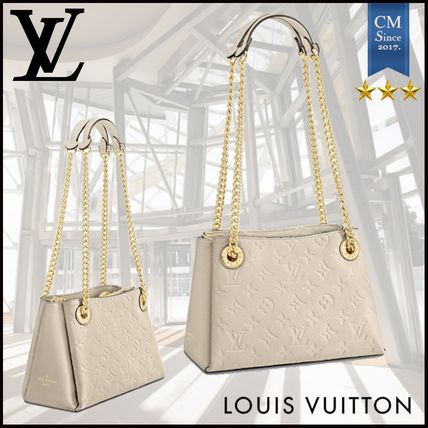 Louis Vuitton Monogram Chain Leather Logo Totes 
