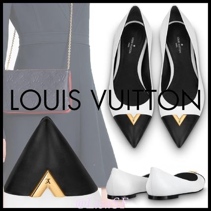 Louis Vuitton 2020 SS Blended Fabrics Bi color Plain Leather Pin Heels 1A66S6 