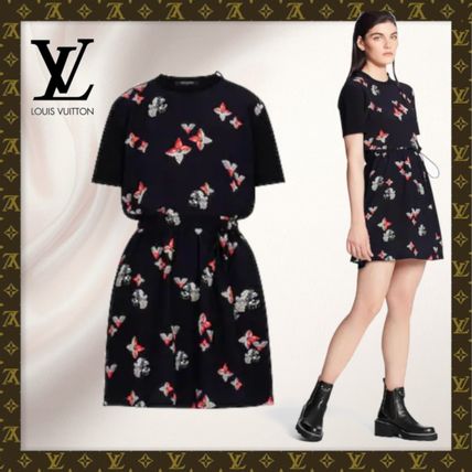 Louis Vuitton 2020 21AW Exclusive Monogram Print T Shirt Dress 1A88SF 