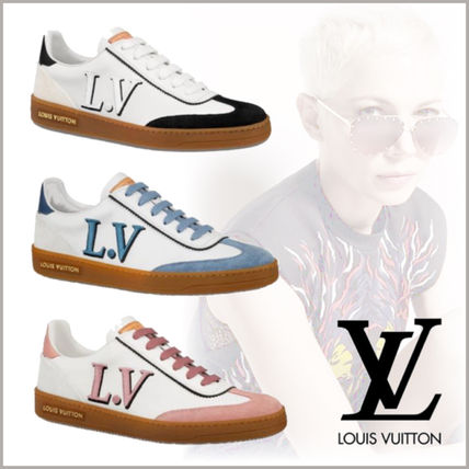 Louis Vuitton 2020 SS Rubber Sole Casual Style Suede Leather Logo Low Top Sneakers 1A579C 1A57A8 1A579S 