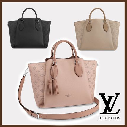 Louis Vuitton Monogram Calfskin Tassel A4 2WAY Plain Elegant Style Totes 